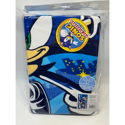 Toalla Playa Piscina Sonic Tails 70x140cm infantil de microfibra para niños