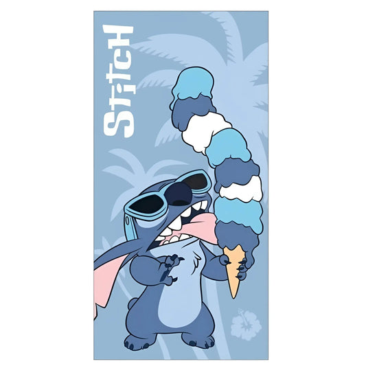 Toalla Playa Piscina Stitch Helados 70x140cm infantil de microfibra para niños
