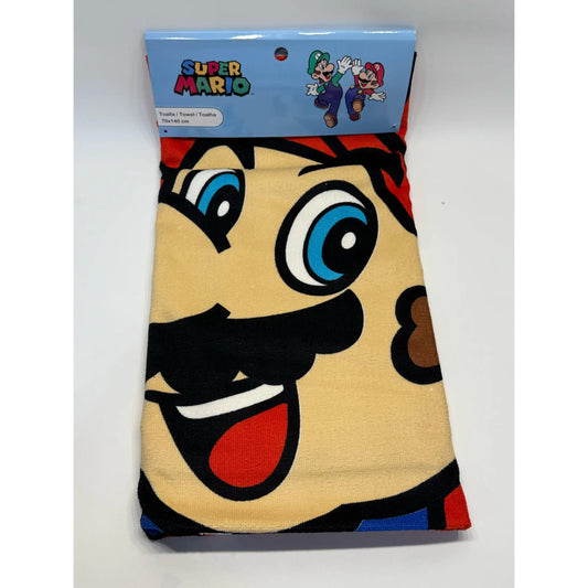 Toalla Playa Piscina Super Mario 70x140cm infantil de microfibra para niños