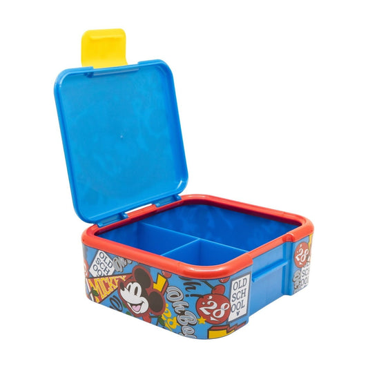 Tupper sandwichera infantil Mickey Mouse Disney con tres compartimentos - Sandwichera