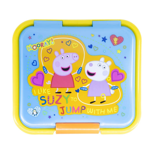 Tupper sandwichera infantil Peppa Pig con tres compartimentos - Sandwichera