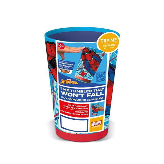 Vaso antivuelco infantil Spiderman Marvel 470ml con Smart Grip