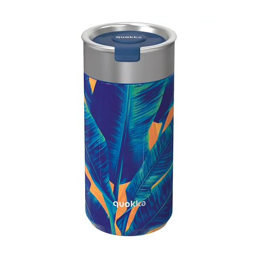 Vaso Térmico Acero Inoxidable Quokka 400ml Blue Jungle Taza Reutilizable Café Te Frío y Caliente bebidas