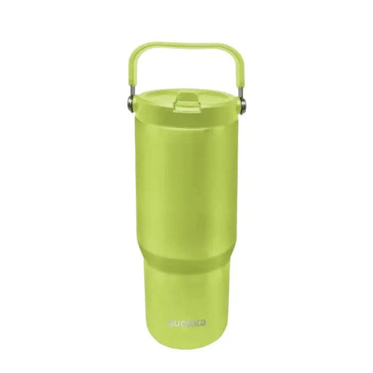 Vaso térmico Quokka CORE Apple Green 860ML de acero inoxidable con asa - Botella