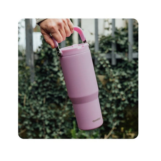 Vaso térmico Quokka CORE ’Blossom Pink’ 860ML de acero inoxidable con asa - Botella