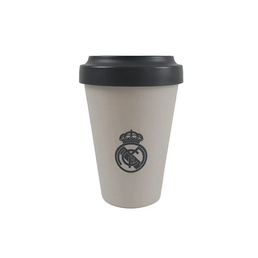 Vaso Térmico Real Madrid 400ml Oficial – Copa para Llevar Café Crema Antiderrames Licencia Original