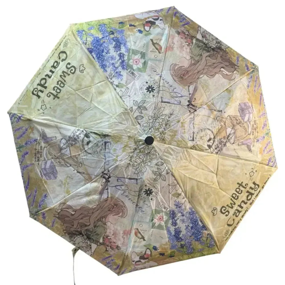 paraguas abierto con diseño moderno