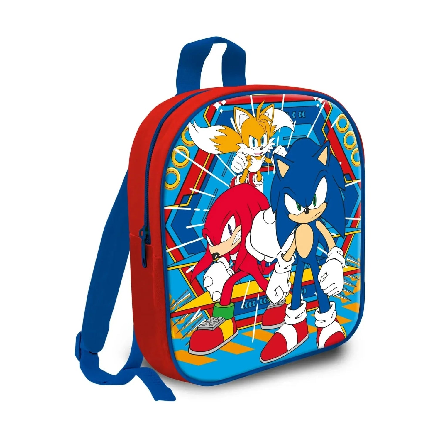 Logotipo azul y blanco de SONIC