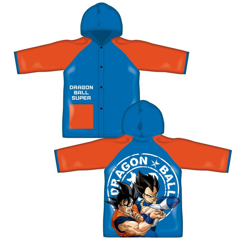 Poncho chubasquero impermeable de Dragon Ball con capucha talla 4