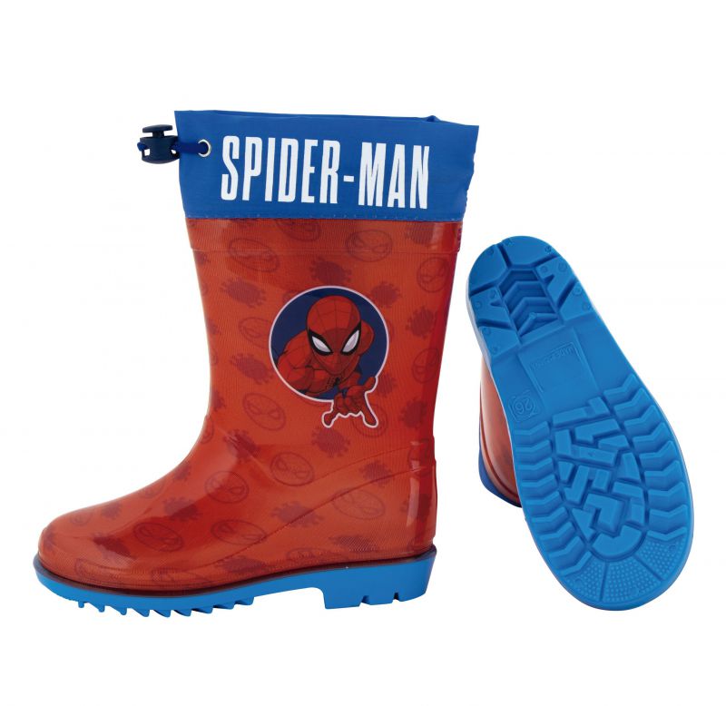 Botas de agua Spiderman con cierre textil talla 28