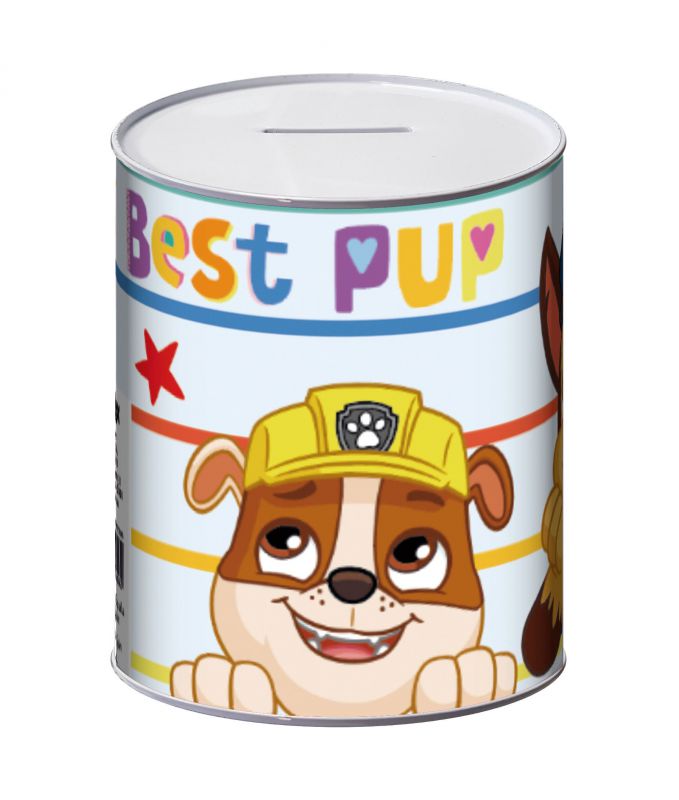 Hucha de metal Patrulla canina 10x10x12cm