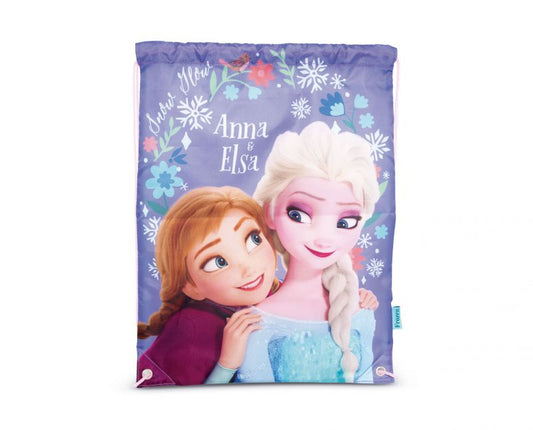 Bolsa gym saco de cuerdas Frozen Anna y Elsa Disney de 33x44cm