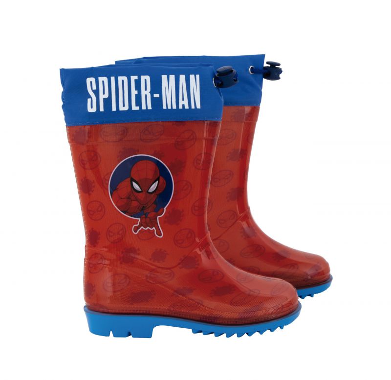 Botas de agua Spiderman con cierre textil talla 28