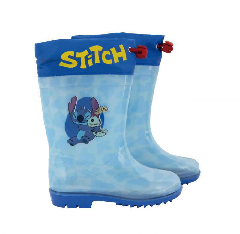 Botas de agua Stitch azul con cierre textil talla 30