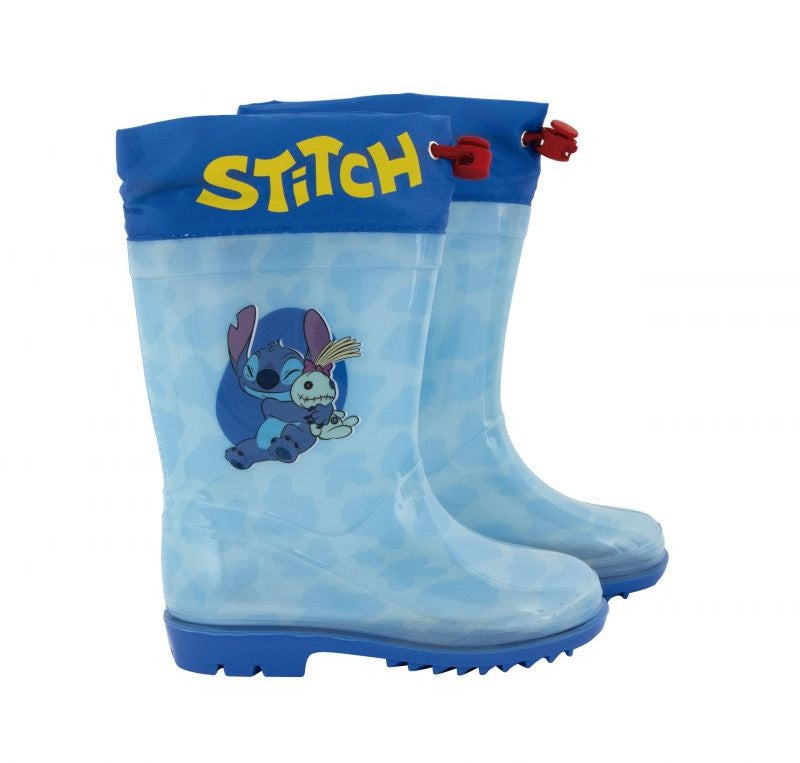 Botas de agua Stitch azul con cierre textil talla 30