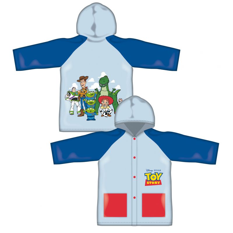 Poncho chubasquero impermeable de Toy Story con capucha talla 2