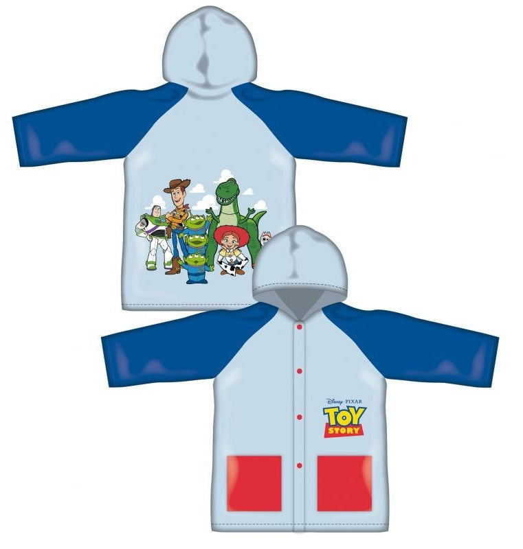 Poncho chubasquero impermeable de Toy Story con capucha talla 2