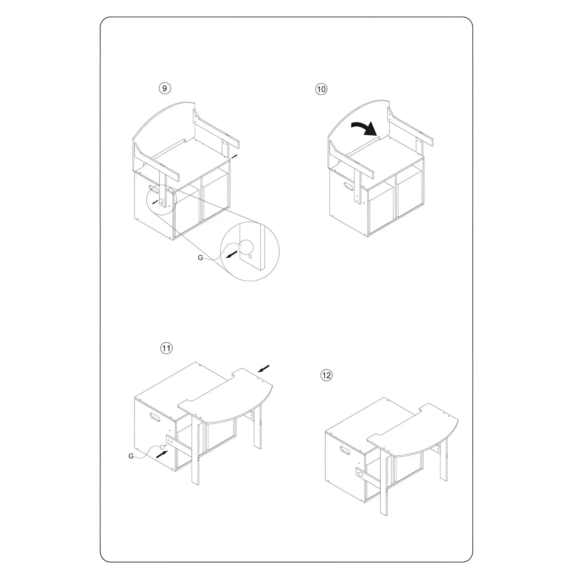 3 en 1 Banco para juguetes de madera convertible escritorio con dos cestas almacenamiento STITCH - Pupitre