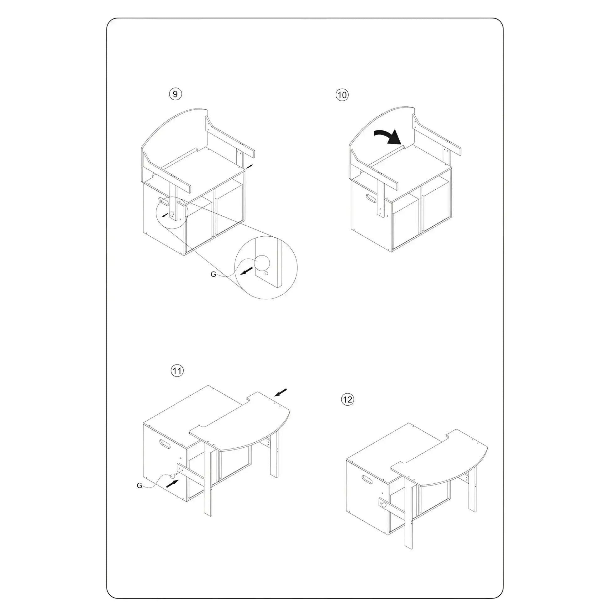 3 en 1 Banco para juguetes de madera convertible escritorio con dos cestas almacenamiento MINNIE MOUSE DISNEY - Pupitre