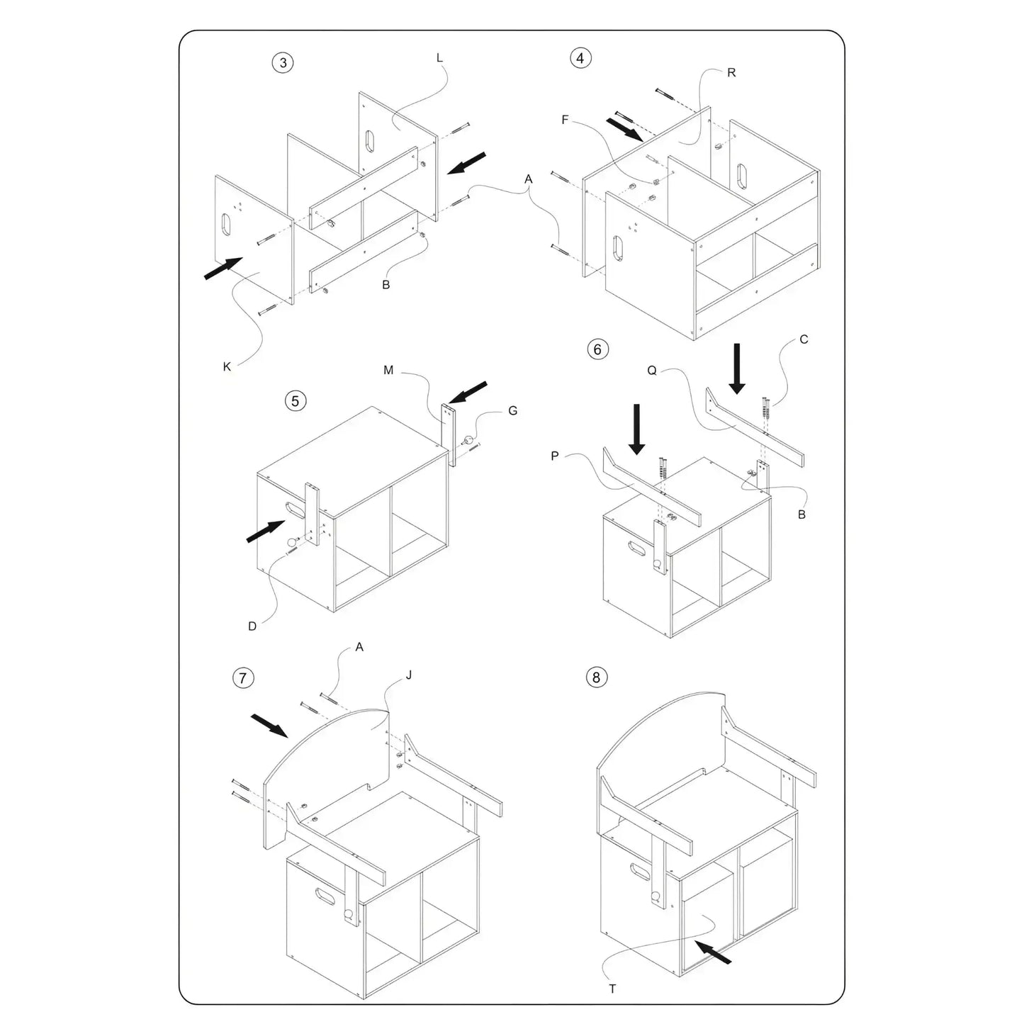 3 en 1 Banco para juguetes de madera convertible escritorio con dos cestas almacenamiento STITCH - Pupitre