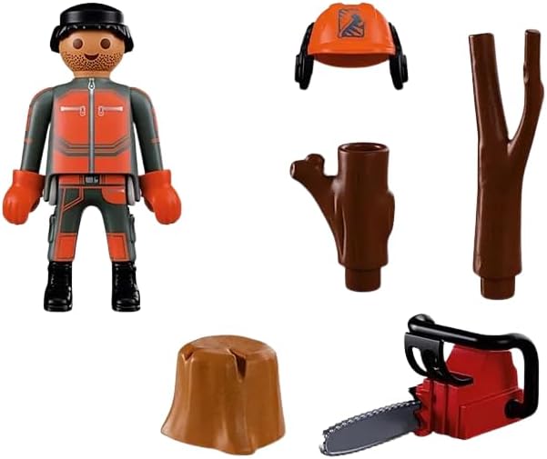 Figura trabajador forestal con motosierra Playmobil Special Plus 72150