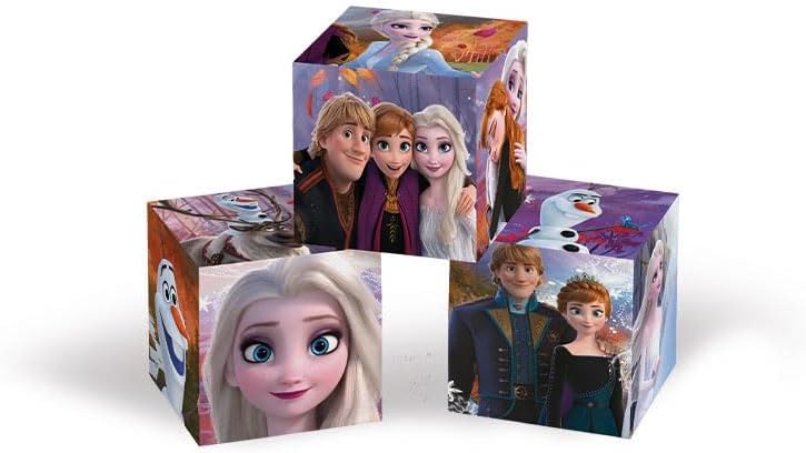 Puzzle infantil Frozen con 12 cubos 12,7x16,7x4,5cm
