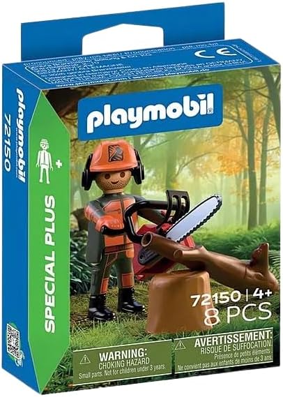 Figura trabajador forestal con motosierra Playmobil Special Plus 72150