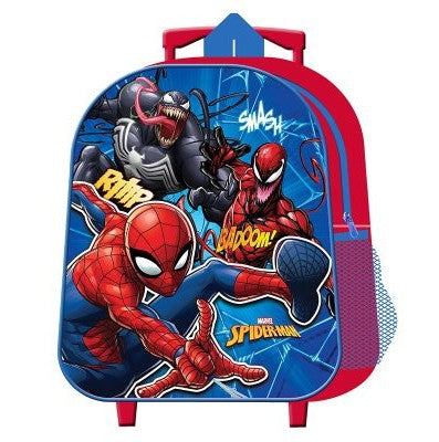 Mochila infantil Spiderman Marvel con trolley 26x31x10cm