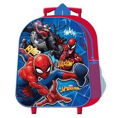 Mochila infantil Spiderman Marvel con trolley 26x31x10cm
