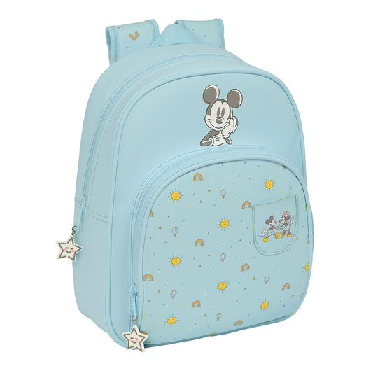 Mochila infantil Mickey Mouse "Baby" adaptable a carro 28x10x34cm