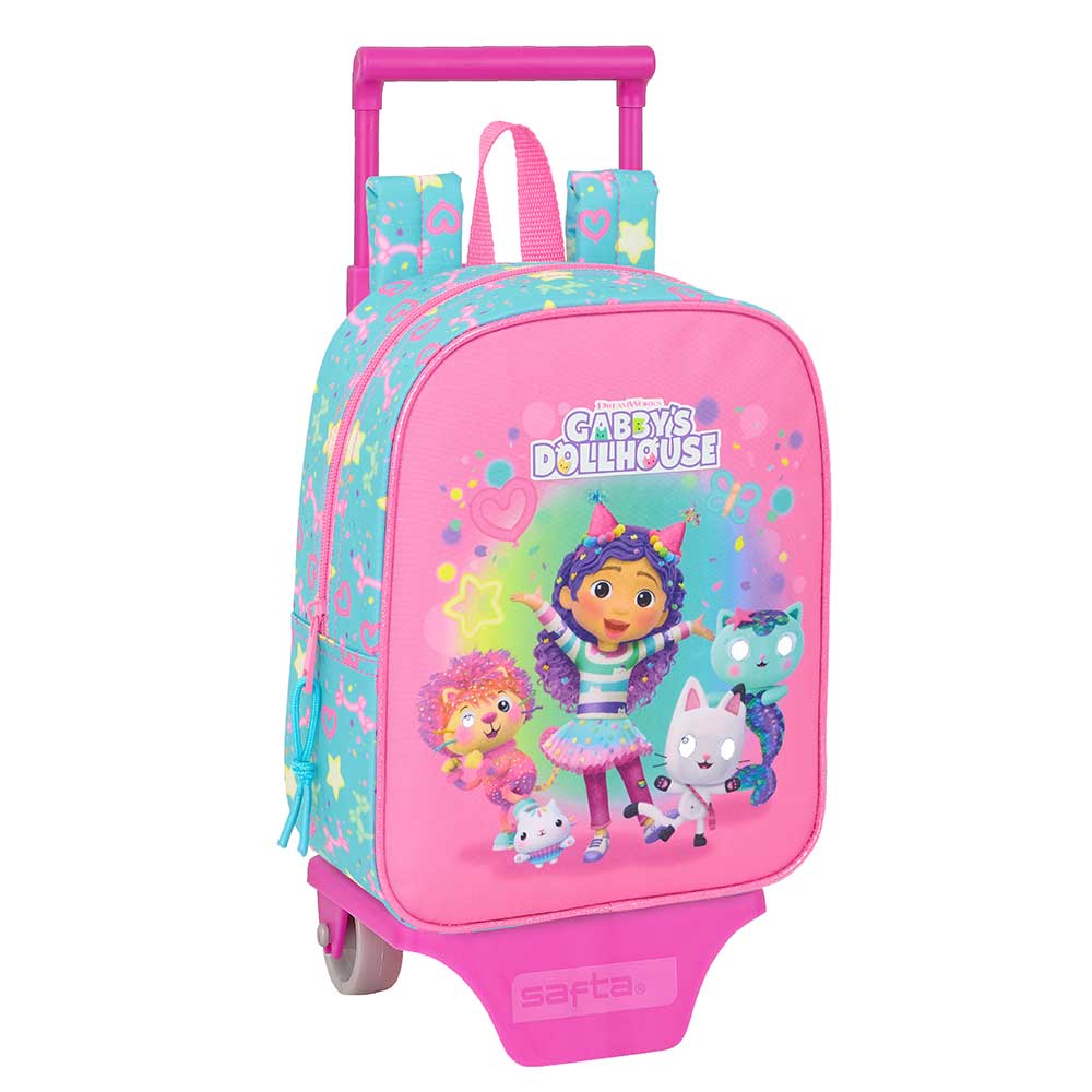 Mochila infantil Gabby´s Dollhouse "Confetti" con carro 805 22x10x27cm