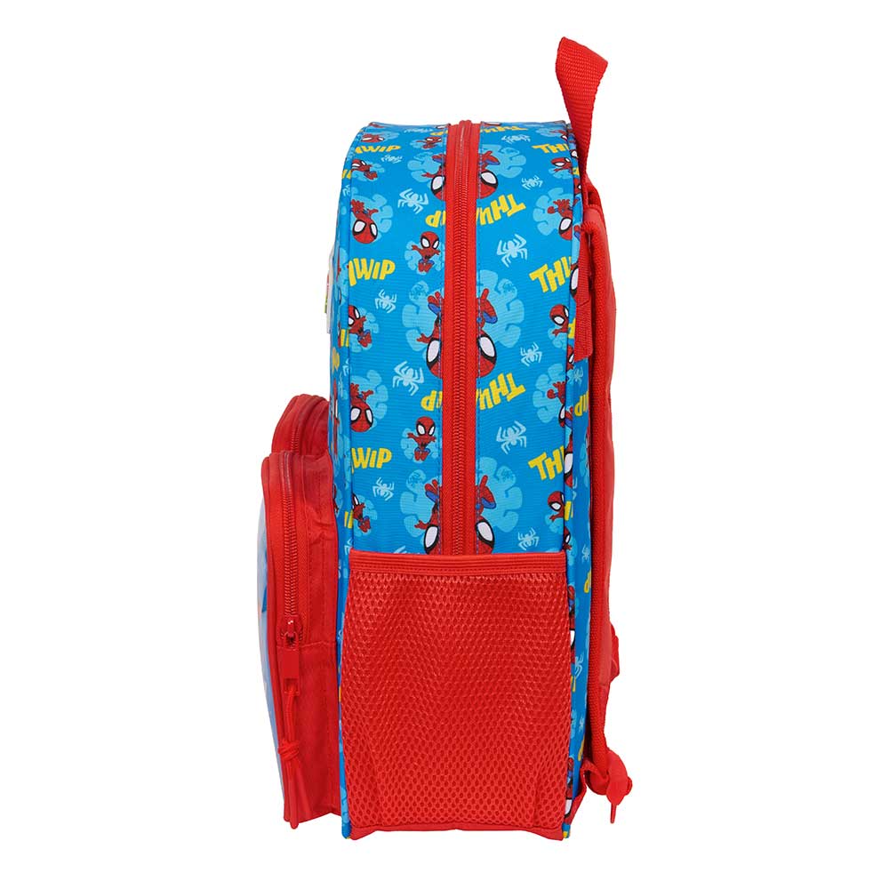 Mochila infantil con bolsillo adaptable a carro Spidey de spiderman 26x11x34cm