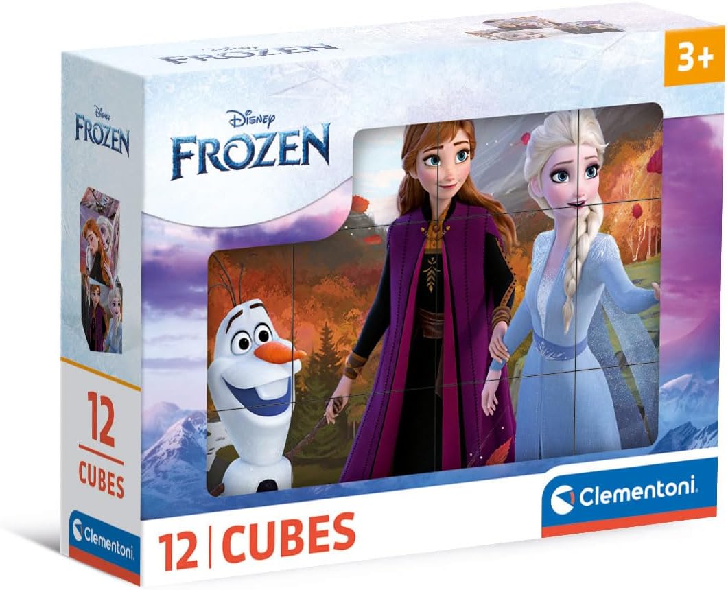 Puzzle infantil Frozen con 12 cubos 12,7x16,7x4,5cm