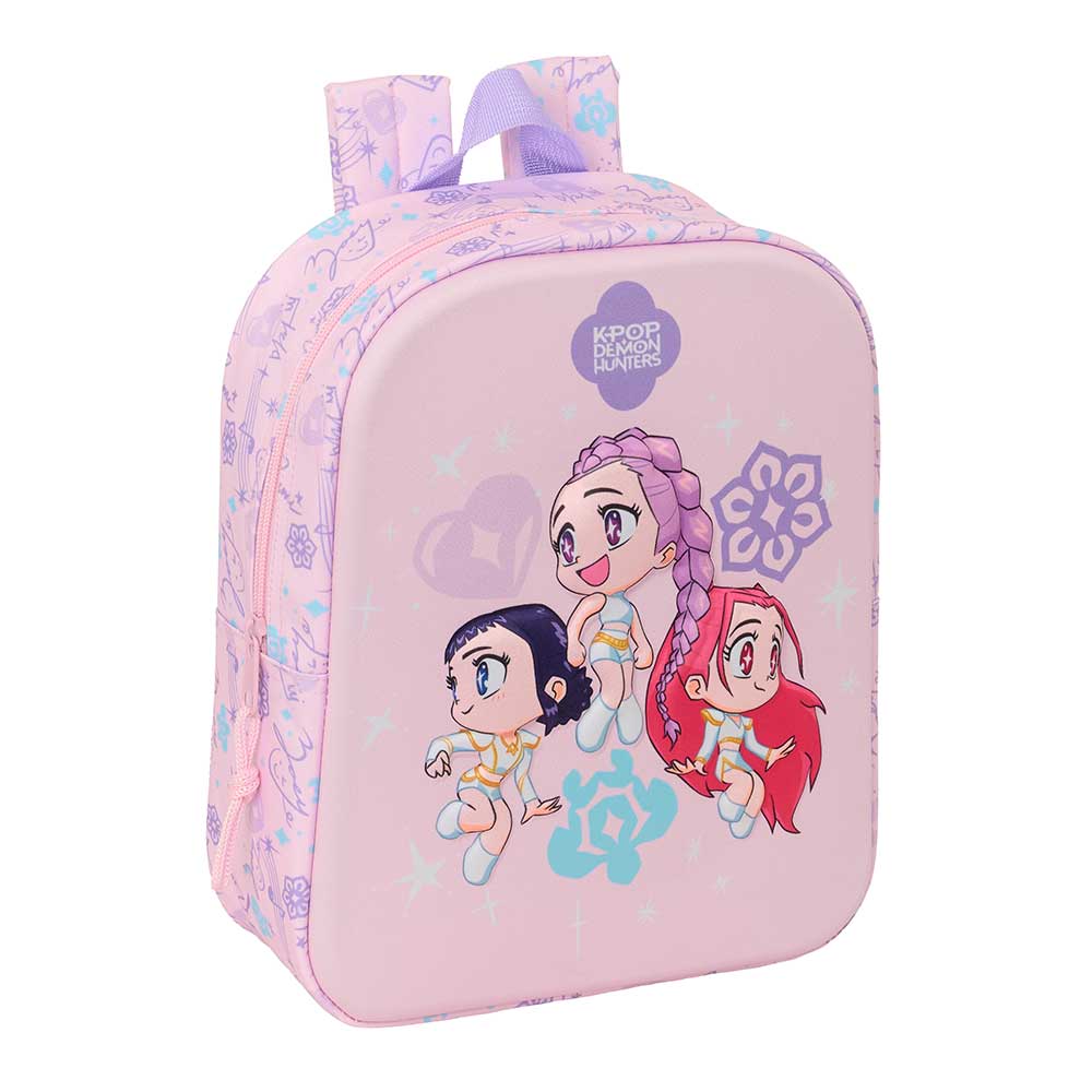 Mochila guardería K-Pop Demon Hunters "Chibi" 3D 22x10x27cm