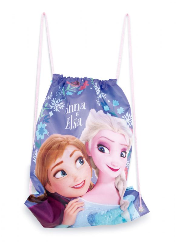 Bolsa gym saco de cuerdas Frozen Anna y Elsa Disney de 33x44cm