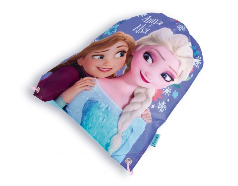 Bolsa gym saco de cuerdas Frozen Anna y Elsa Disney de 33x44cm