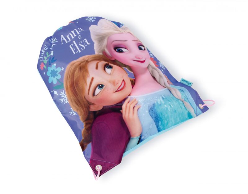 Bolsa gym saco de cuerdas Frozen Anna y Elsa Disney de 33x44cm