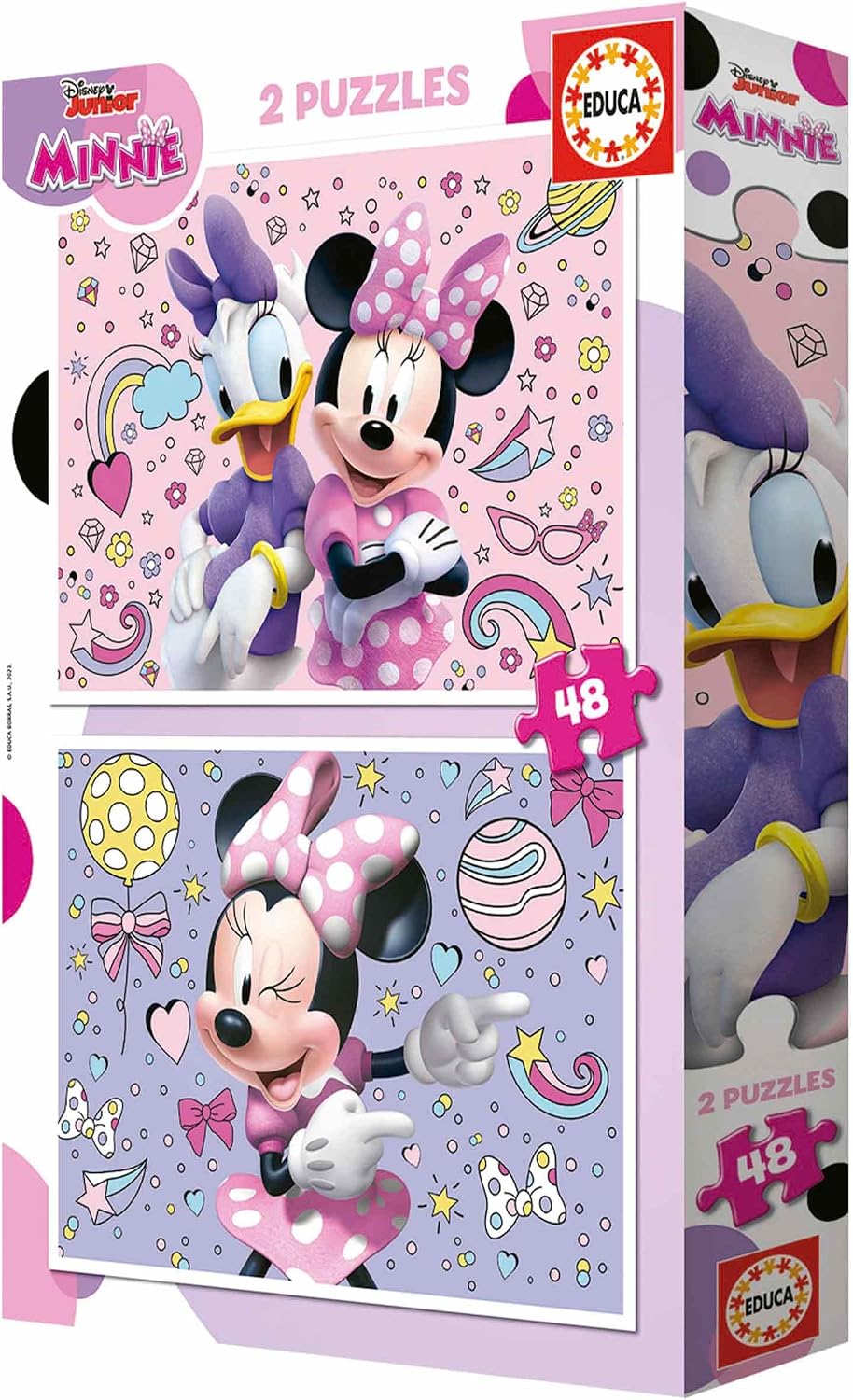 2 Puzzles Minnie Mouse de 48 piezas en caja
