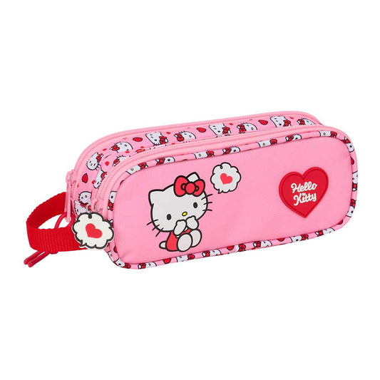 Estuche portatodo doble Hello Kitty 21x6x8cm