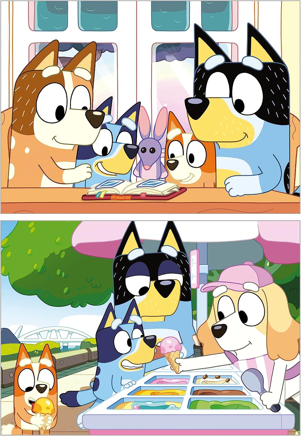 2 Puzzles Bluey de 48 piezas en maletín