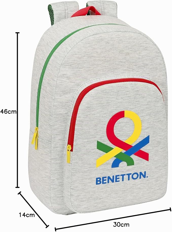 Mochila Benetton "Pop" 30x46x14cm adaptable a carro