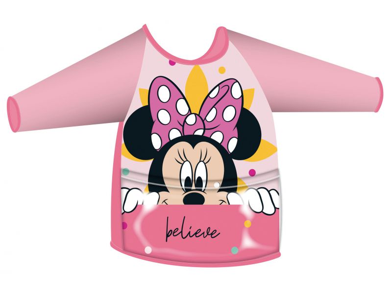 Delantal con mangas y bolsillo Minnie Mouse talla 2-4 años