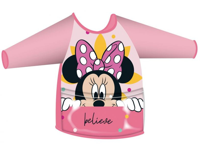 Delantal con mangas y bolsillo Minnie Mouse talla 2-4 años