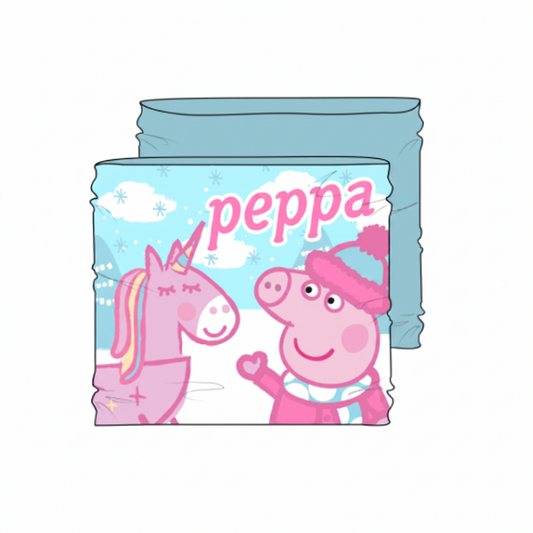 Braga de cuello infantil coralina Peppa Pig y unicornio
