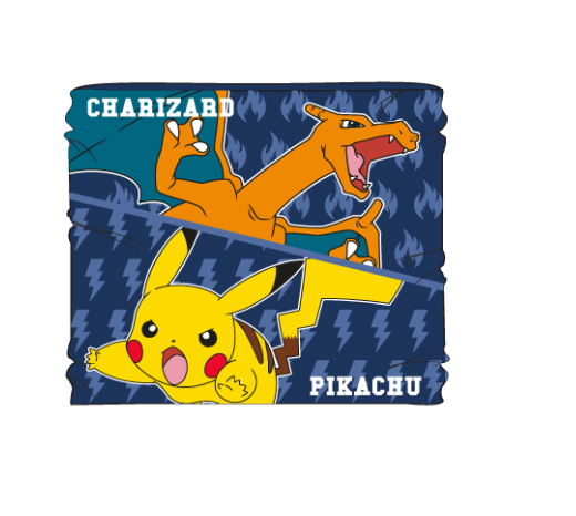 Braga de cuello infantil coralina Pokemon Pikachu y Charizard