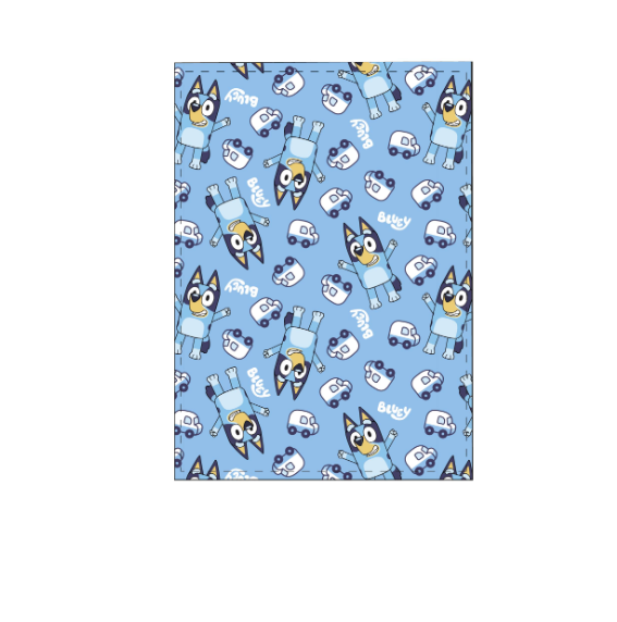 Manta coralina Bluey azul 100x140cm
