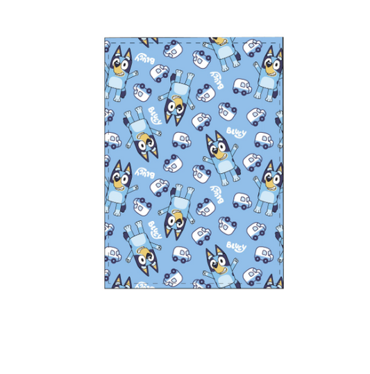 Manta coralina Bluey azul 100x140cm