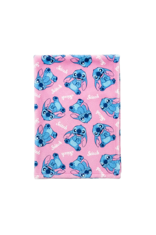 Manta coralina Stitch Disney rosa 100x140cm