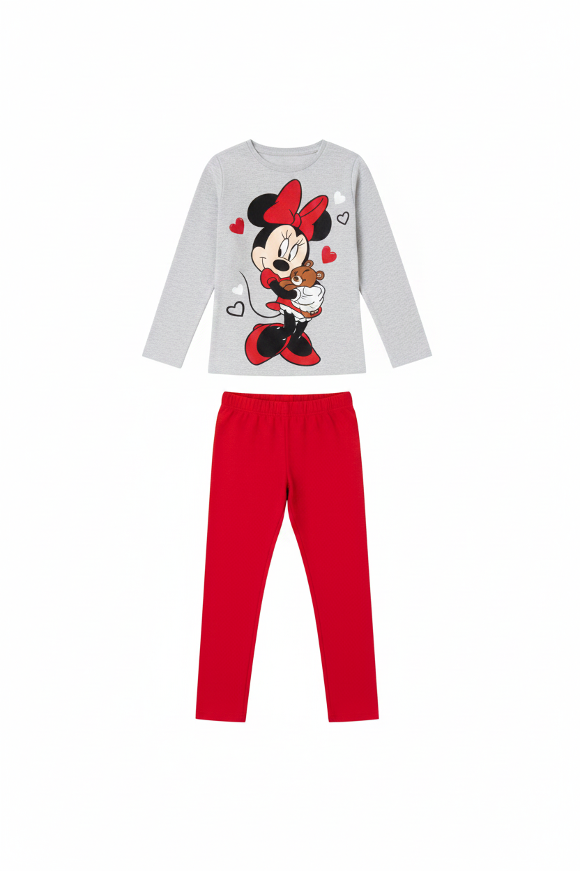 Pijama infantil largo Minnie Mouse algodón talla 6 años (116cm)