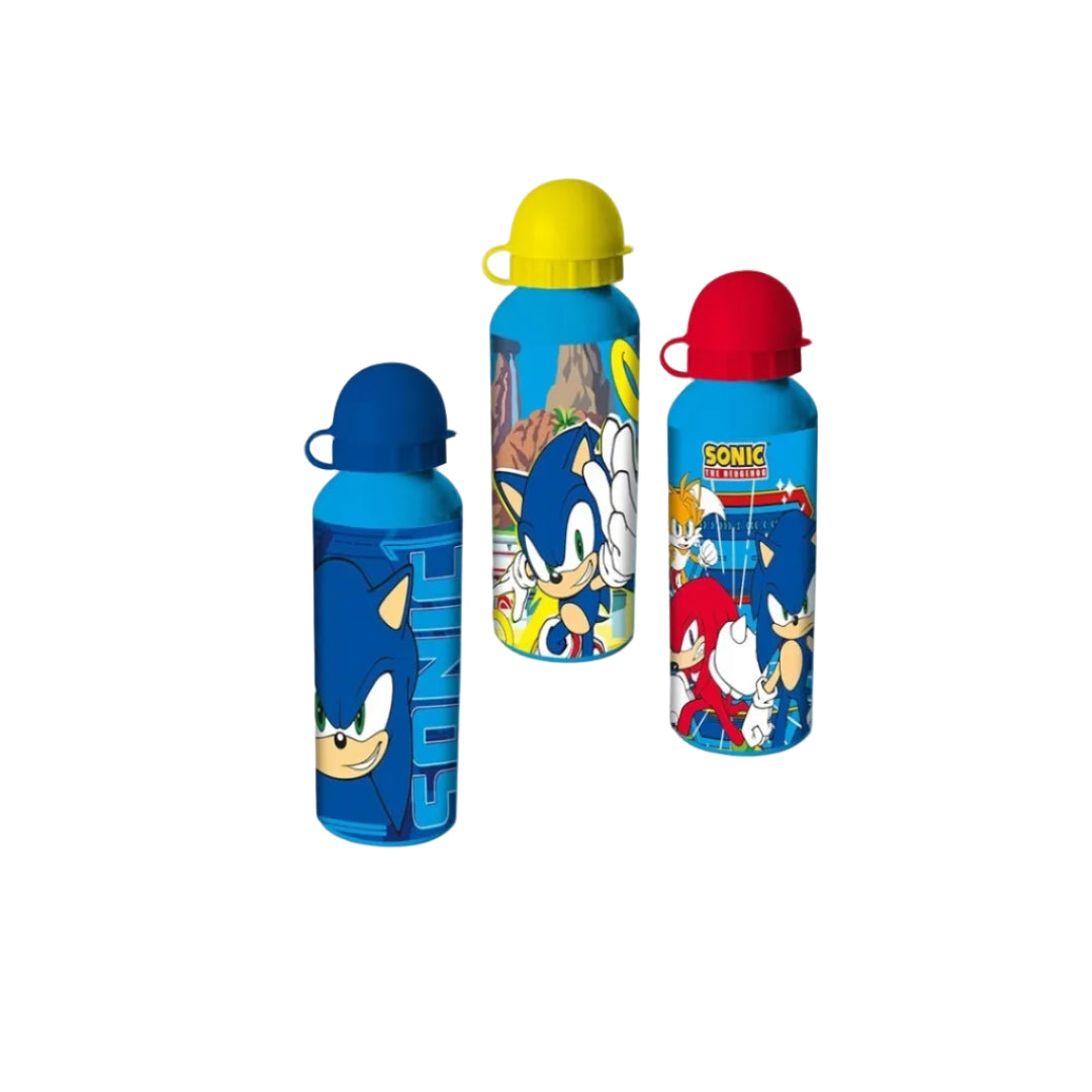 Botella agua aluminio 500ml Sonic The Hedgehog modelo surtido aleatorio